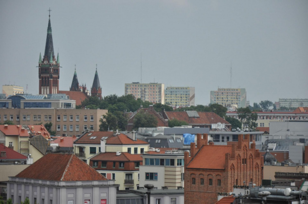 Widok z wieży olsztyńskiego zamku w kierunku centrum #Olsztyn #widok #centrum