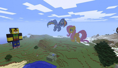 Fluttershy i Rainbow Dash #Minecraft