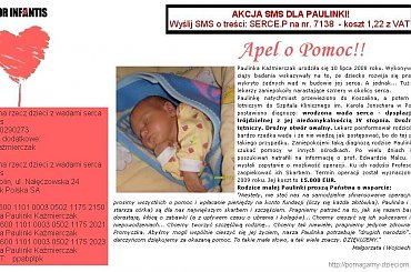 ... #PaulinaKaźmierczak #WadaSerca #pomagamydbvpl #StronaInformacyjna #ApelOPomoc #LudzkaTragedia #PomocPotrzebującym #PomocDziecku #pomoc #PomocCharytatywna #rehabilitacja #turnusy #wolontariat #WalkaOZdrowie #PomocnaDłoń #sponsoring #wsparcie