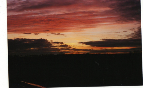 Zachód słońca - widok z bunkrów w Goli
