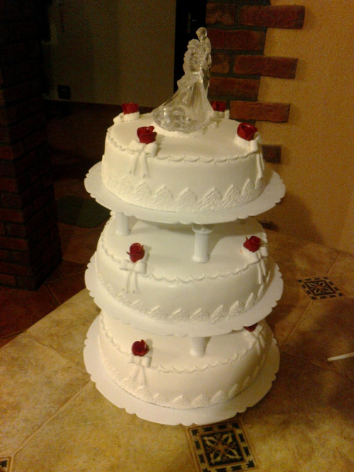 Tort - weselny 3 piętra #tort
