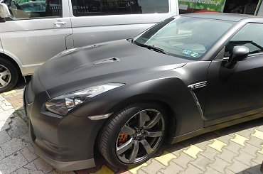Matowy Nissan GT-R w Mikołajkach. #Nissan #GTR #mat #black