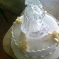 Tort - górne piętro weselnego #tort