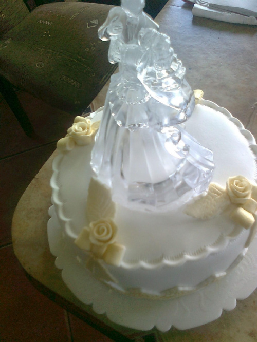 Tort - górne piętro weselnego #tort