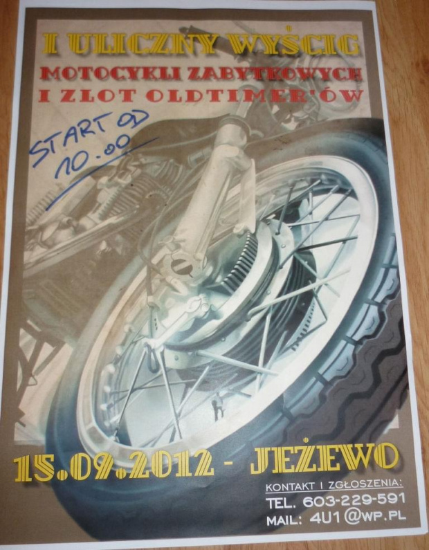 I uliczny wyścig motocykli zabytkowych Jeżewo 2012