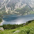 Czarny Staw i wijący się w górę szlak na Skrajny Granat #Góry #Tatry