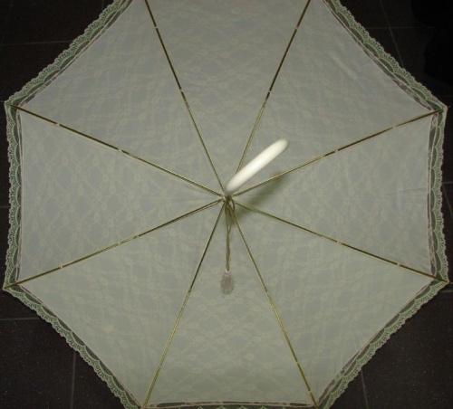 parasol slub koronka