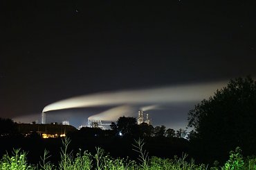 #noc #szczecinek #kronospan #kominy #dym