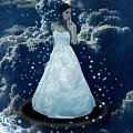 Efekt Photoshopa. #suknia #ślubna #chmury #dama #panna #kobieta