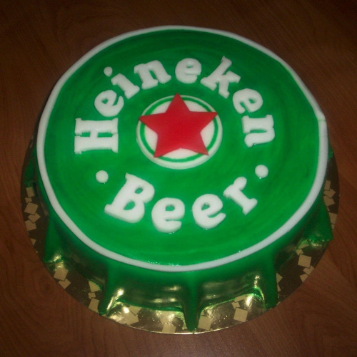 Kapsel Heineken :) #tort #kapsel #Heineken #urodzinowy #imieninowy #DlaNiej