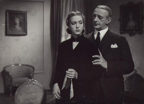 Aktorzy Józef Węgrzyn i Tamara Wiśniewska, zdjęcie z filmu " Biały murzyn "_1939 r.