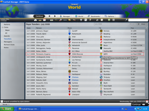 nowy silnik transferowy w FM 09 miażdży #Fm09 #BATE #Pomazan #CSKA #transfer