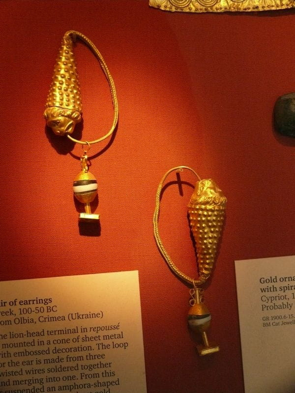 Złote ozdoby greckie, 100 - 50 lat przed Chrystusem #BritishMuseum