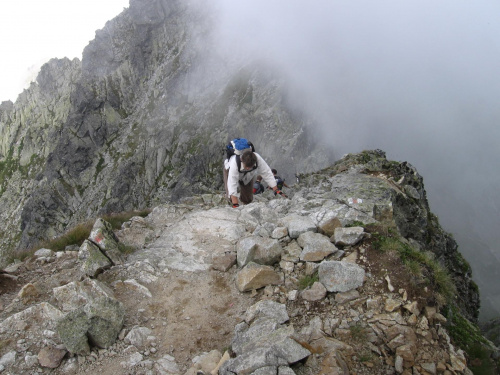 Dalej wdzięczną wspinaczką na Pośredni Granat #Góry #Tatry