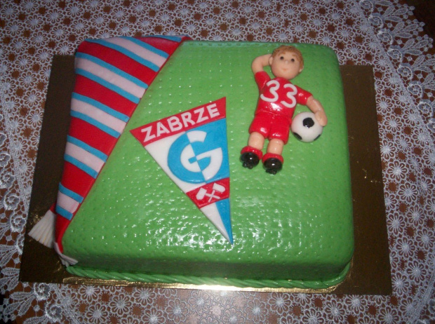 Tort Górnik Zabrze #tort #cake #urodzinowy #GórnikZabrze #piłkarz