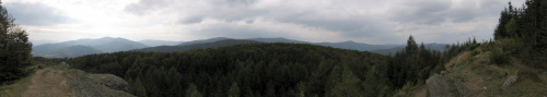 Panorama ze szczytu Dwernika Kamienia #Góry #Bieszczady #DwernikKamierń