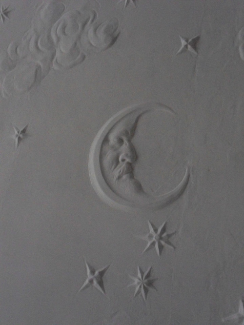 Sztukateria sufitowa w pałacu von Redenów w Bukowcu k. Jeleniej Góry,pokój księżycowy #Bukowiec #JeleniaGóra
