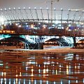 Widok z wislostrady na stadion w Warszawie #stadion #rzeka #noc