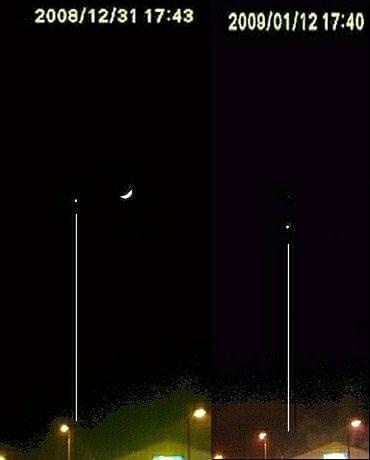Wenus na niebie w odstępie 12 dni. (2 zdjęcia połączone) #Wenus #księżyc