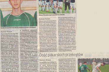 #DośćPiłkarskichPrzekrętów #PłomieńPrzyprostynia #PatriaBuk #MaciejBischoff #JacekJędrzejczak #oszustwo #NieuprawnionyZawodnik #WZPNPoznań #DzieńWolsztyńskich #RomanRzepa #prasa #artykuł #JubileuszPłomienia #JonaszPietrzak