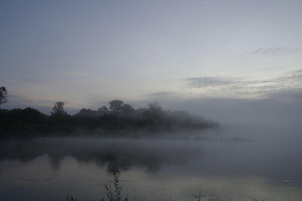 #rzeka #Odra #rano #świt #mgła