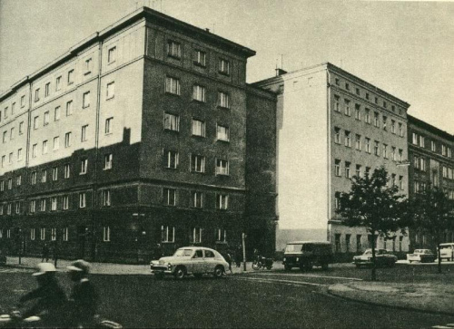 Poznań_Skrzyżowanie ulicy Chudoby i Ratajczyka 1970 r.