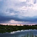 żwirownia w Tuchomiu #chmury #jezioro #niebo #zachód
