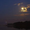 #jezioro #księżyc #las #noc