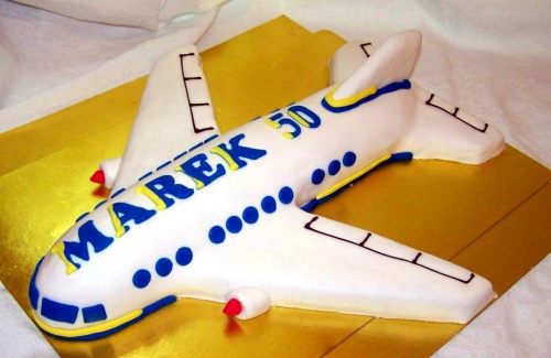 Samolocik na 50-tkę #tort #samolot #boeing #urodziny