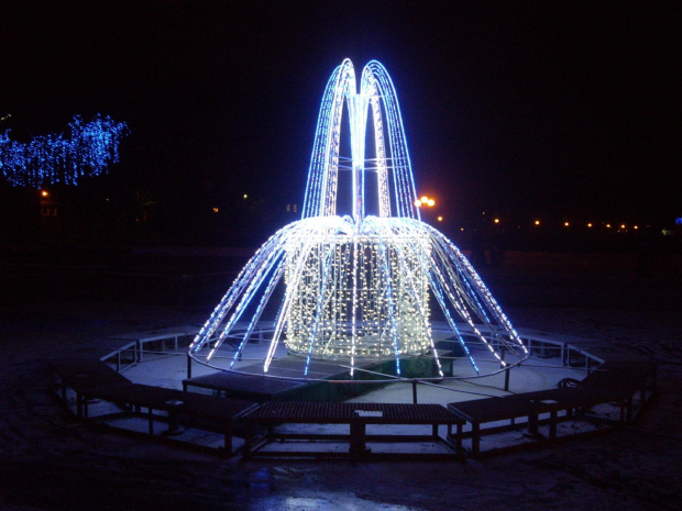 Świetlna fontanna.